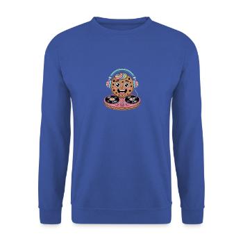 Cookie DJ de Noël avec casque - Sweat-shirt Unisexe - bleu royal - Devant - Alina (178cm) & Michal (187cm)