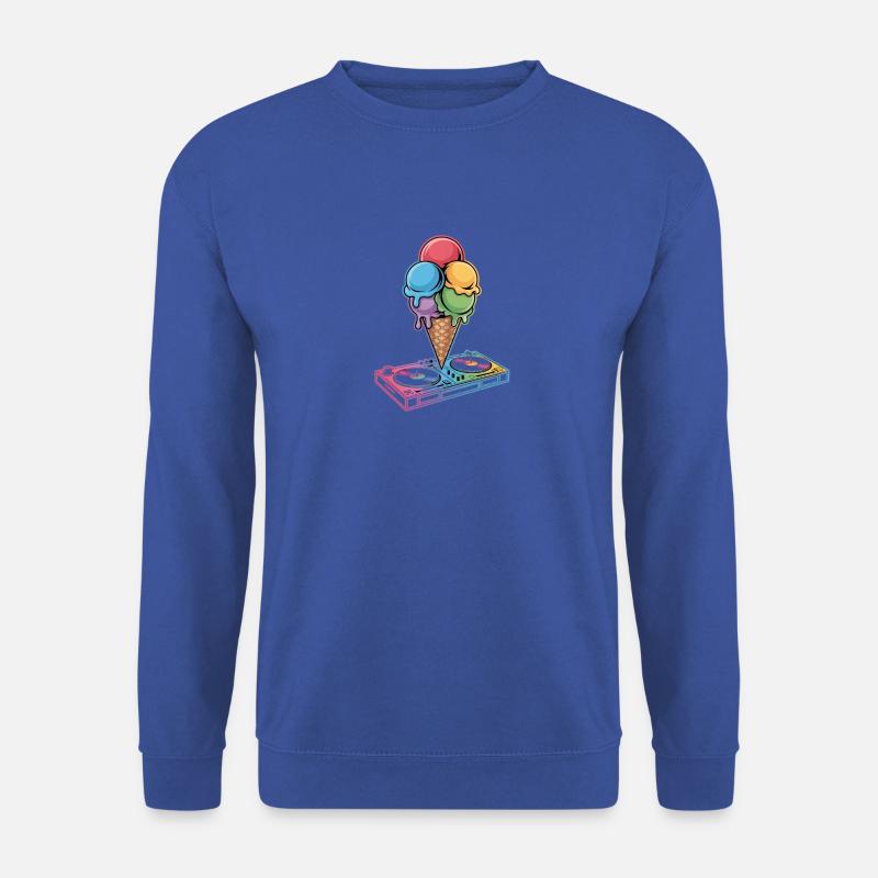 Dj Eiscreme Turntable Kunstwerk - Unisex Pullover - Royalblau