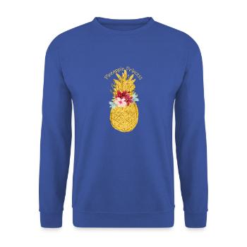 ananas princesse fleur d’ananas - Sweat-shirt Unisexe - bleu royal - Devant - Alina (178cm) & Michal (187cm)
