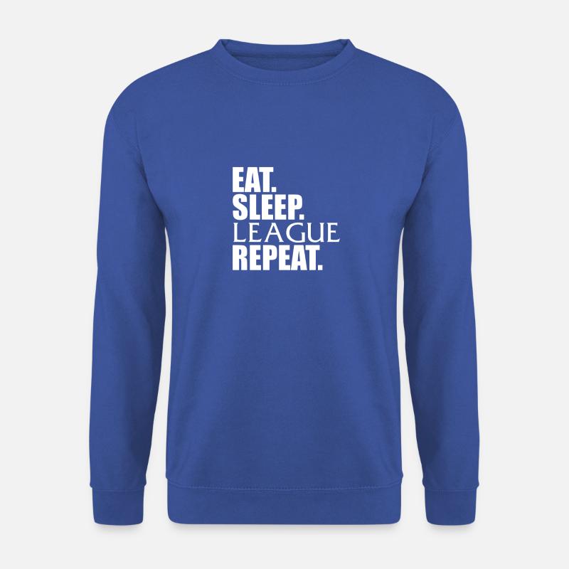 Eat Sleep League Wiederholung - Unisex Pullover - Royalblau