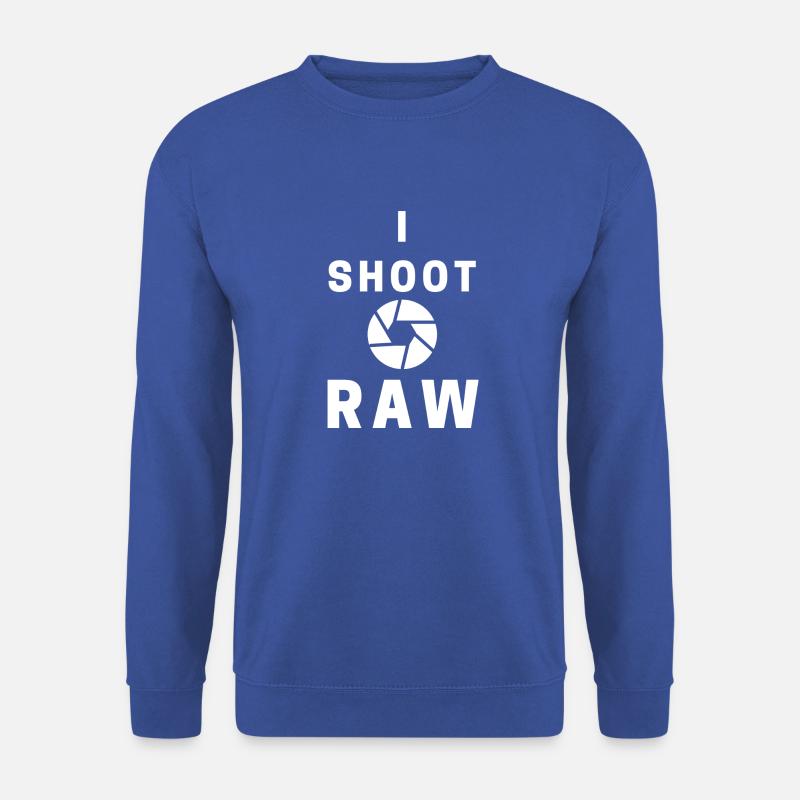 I shoot R A W - Unisex Pullover - Royalblau