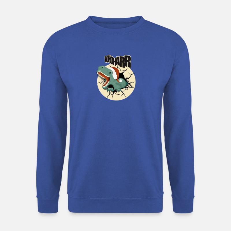 Dino freut sich auf Weihnachten - Unisex Pullover - Royalblau