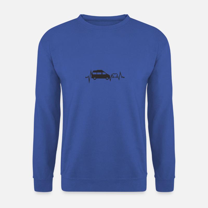 Wohnmobil Herzschlag EKG Camper Camping Lustiges - Unisex Pullover - Royalblau