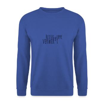 Reisegruppe verwirrt - Unisex Pullover - Royalblau - Vorne - Alina (178cm) & Michal (187cm)