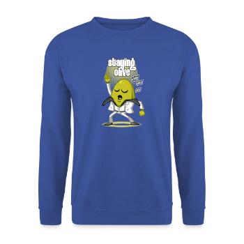 Staying olive - Unisex Pullover - Royalblau - Vorne - Alina (178cm) & Michal (187cm)