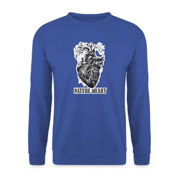 Nature Heart Heart with Root Tree - Unisex Sweatshirt - royal blue - Front - Alina (178cm) & Michal (187cm)