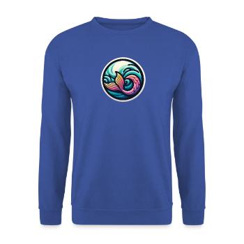 Fin Mermaid - Unisex Sweatshirt - royal blue - Front - Alina (178cm) & Michal (187cm)