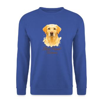 Labrador Retriever Hund - BFF Bester Freund - Unisex Pullover - Royalblau - Vorne - Alina (178cm) & Michal (187cm)