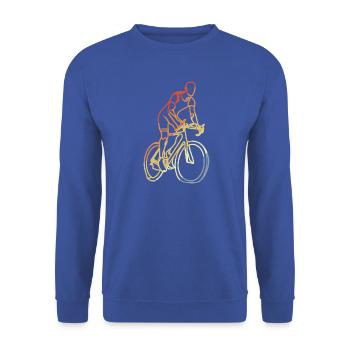 Radfahrer Retro - Unisex Pullover - Royalblau - Vorne - Alina (178cm) & Michal (187cm)