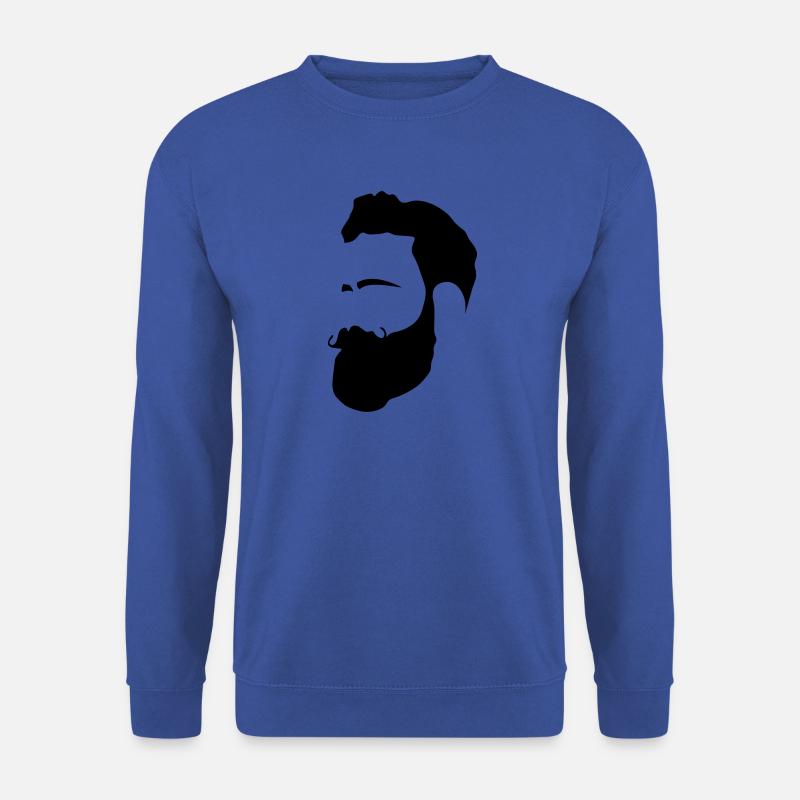 Mann mit Bart - Unisex Pullover - Royalblau