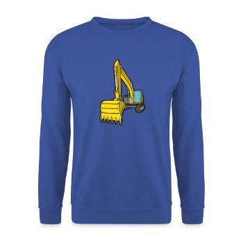 Grosser Bagger - Unisex Pullover - Royalblau - Vorne - Alina (178cm) & Michal (187cm)