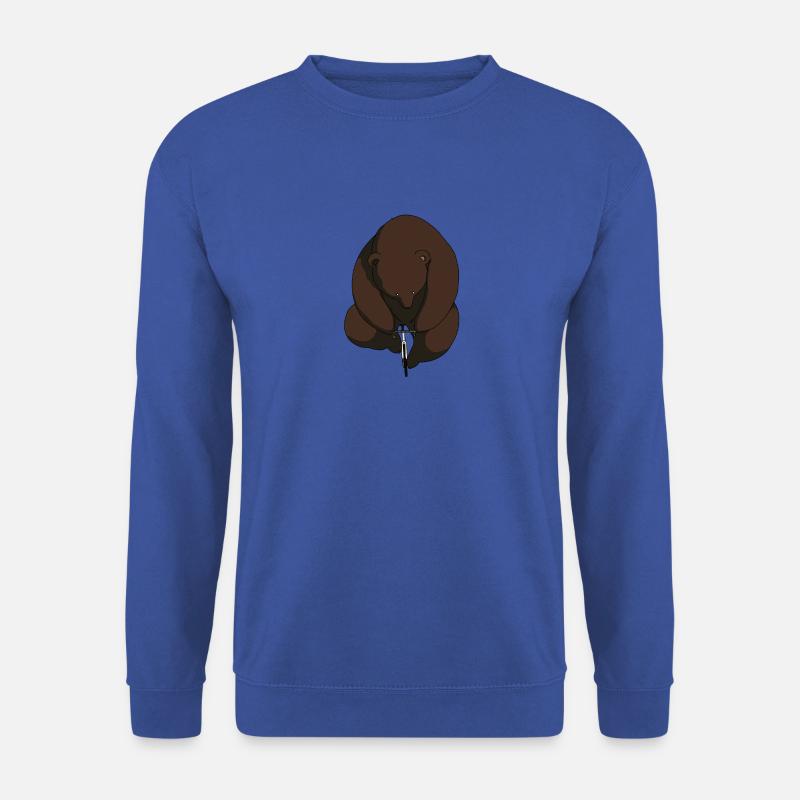 Riding Bear - Unisex Pullover - Royalblau
