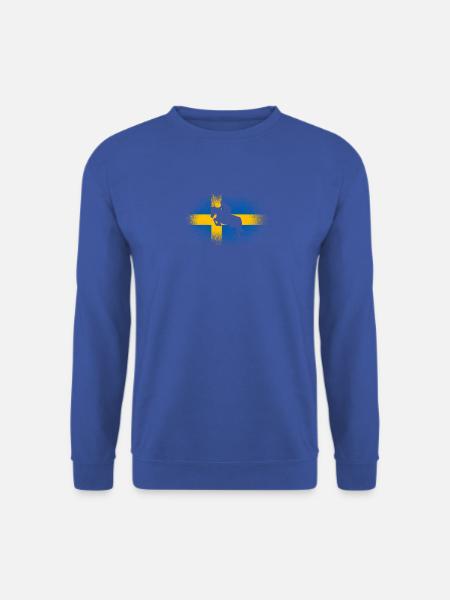 Springpferd Schweden Reiter Geschenk Pferde Flagge - Unisex Pullover - Royalblau