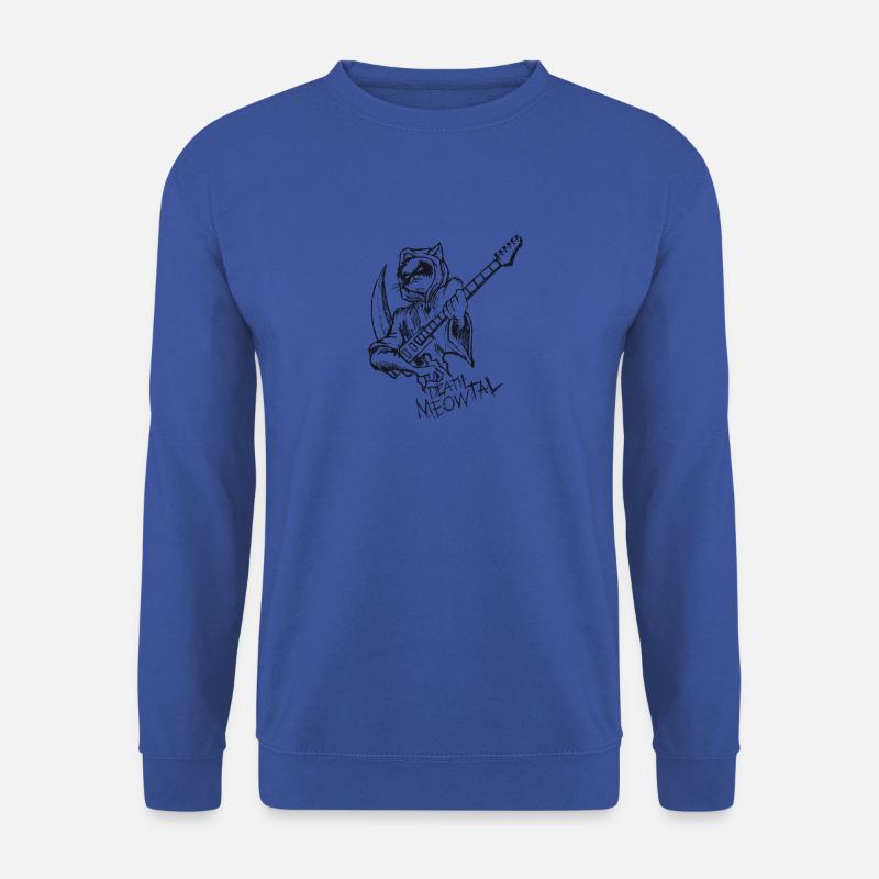Death Metal Katze Geschenk Gitarrist Meowtal Cat - Unisex Pullover - Royalblau
