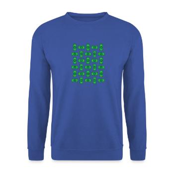 Argent, argent, dollars, vert - Sweat-shirt Unisexe - bleu royal - Devant - Alina (178cm) & Michal (187cm)