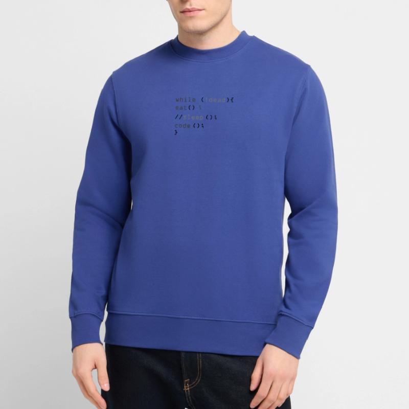 While Not Dead Eat Programmeur de code Sleep Hacker Sweat-shirt Unisexe