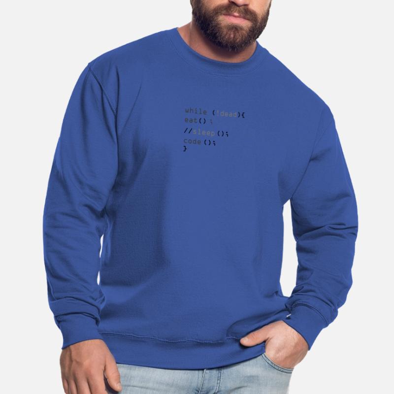 While Not Dead Eat Sleep Code Programmer Hacker Unisex Sweatshirt