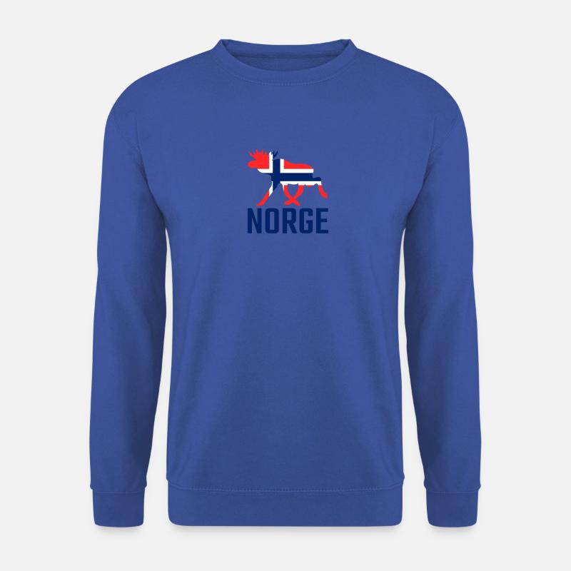 Norge Elch / Norwegen Flagge Urlaub Reise Geschenk - Unisex Pullover - Royalblau