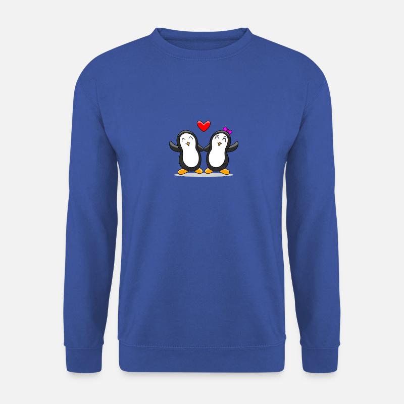 Pinguin Paar - Unisex Pullover - Royalblau