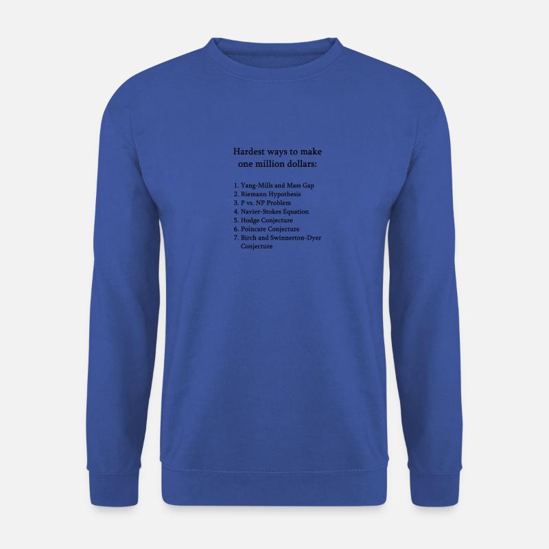 Mathe Millennium Probleme Mathematiker Science - Unisex Pullover - Royalblau