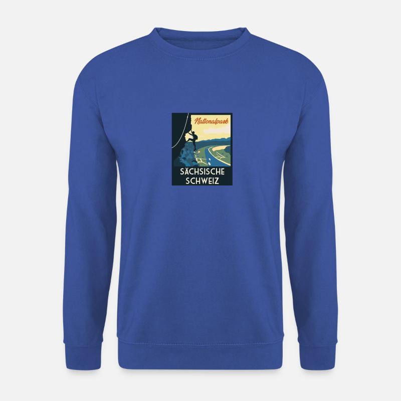 saechsische schweiz Klettern Geschenk - Unisex Pullover - Royalblau
