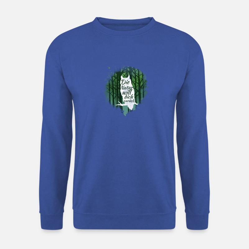 Eule in der Natur - Unisex Pullover - Royalblau