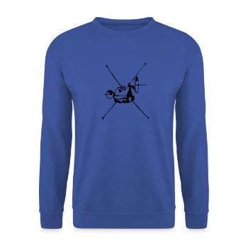Small satellite - Unisex Sweatshirt - royal blue - Front - Alina (178cm) & Michal (187cm)