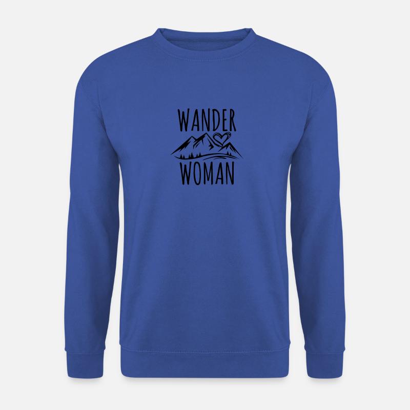 Wander Woman Berge Wandern Geschenk Design - Unisex Pullover - Royalblau