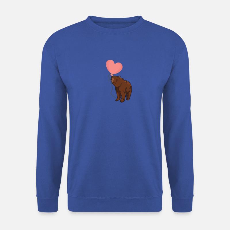 Bär mit Herz Luftballon - Unisex Pullover - Royalblau
