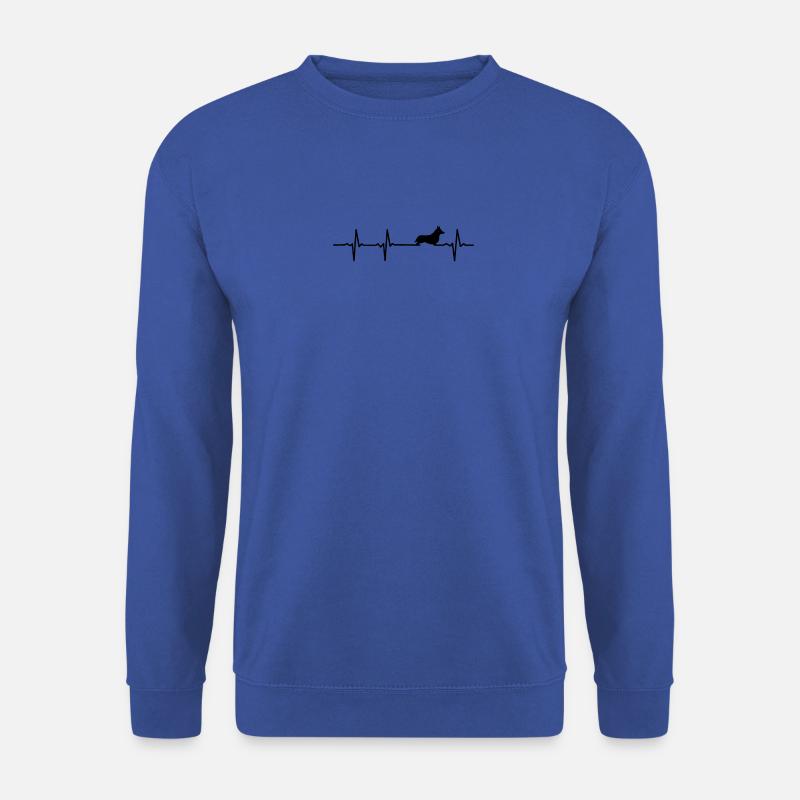 Corgis Herzschlag Puls Welsh Corgi Rasse Geschenk - Unisex Pullover - Royalblau