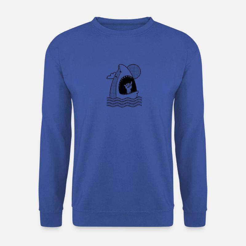 Shark Shaka Comic - Unisex Pullover - Royalblau