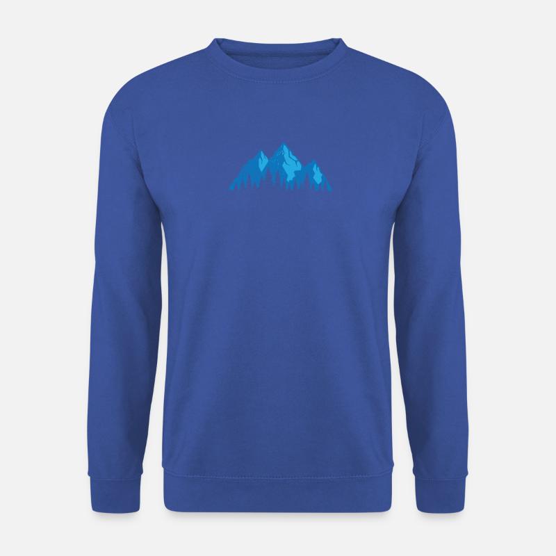 Berge Blau schwarz - Unisex Pullover - Royalblau