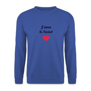 J'aime Le Cantal - Sweat-shirt Unisexe - bleu royal - Devant - Alina (178cm) & Michal (187cm)