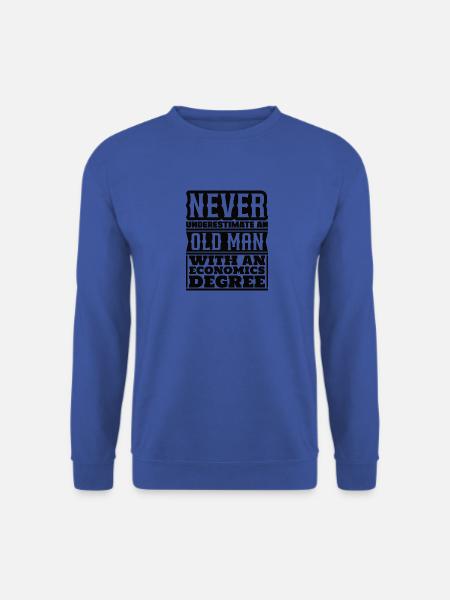 Unterschätz nie alten mann Wirtschaftswissenschaft - Unisex Pullover - Royalblau