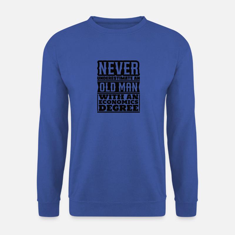 Unterschätz nie alten mann Wirtschaftswissenschaft - Unisex Pullover - Royalblau
