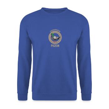chuchoteur de pigeon - Sweat-shirt Unisexe - bleu royal - Devant - Alina (178cm) & Michal (187cm)