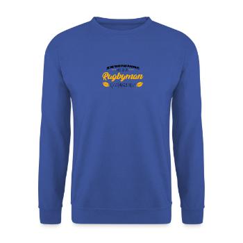 Je Ne Suis Pas Parfait, Mais Je Suis Rugbyman Et C - Sweat-shirt Unisexe - bleu royal - Devant - Alina (178cm) & Michal (187cm)