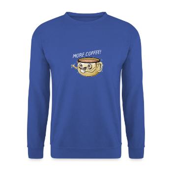 Coffee lovers I need more coffee - Unisex Sweatshirt - royal blue - Front - Alina (178cm) & Michal (187cm)