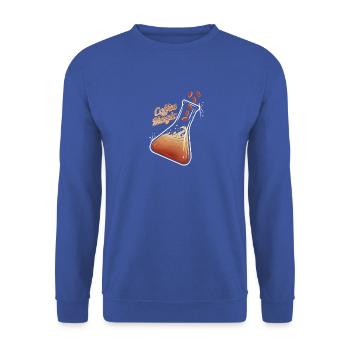 Erlenmeier Flask Coffee Beans Coffee Magic - Unisex Sweatshirt - royal blue - Front - Alina (178cm) & Michal (187cm)
