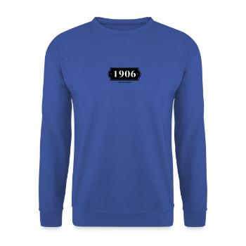 Funny Birthday Limited Issue 1906 - Unisex Sweatshirt - royal blue - Front - Alina (178cm) & Michal (187cm)