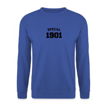 Drôle d’anniversaire Spécial 1901 - Sweat-shirt Unisexe - bleu royal - Devant - Alina (178cm) & Michal (187cm)