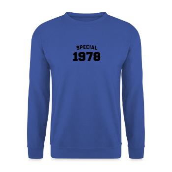 Lustiges Geburtstags-Special 1978 - Unisex Pullover - Royalblau - Vorne - Alina (178cm) & Michal (187cm)