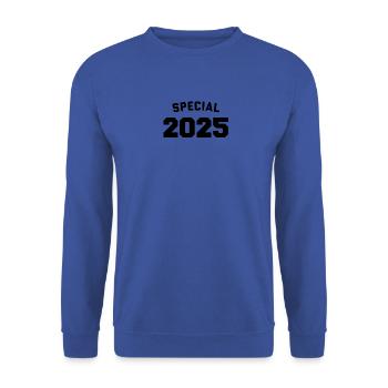 Funny Birthday Special 2025 - Unisex Sweatshirt - royal blue - Front - Alina (178cm) & Michal (187cm)