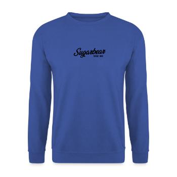 Funny Sugarbear Since 1931 - Unisex Sweatshirt - royal blue - Front - Alina (178cm) & Michal (187cm)