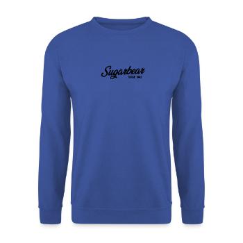 Funny Sugarbear Since 1942 - Unisex Sweatshirt - royal blue - Front - Alina (178cm) & Michal (187cm)