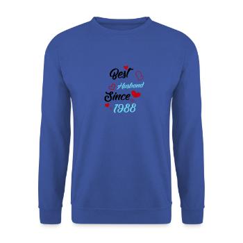 Meilleur mari depuis 1988 Mariage - Sweat-shirt Unisexe - bleu royal - Devant - Alina (178cm) & Michal (187cm)