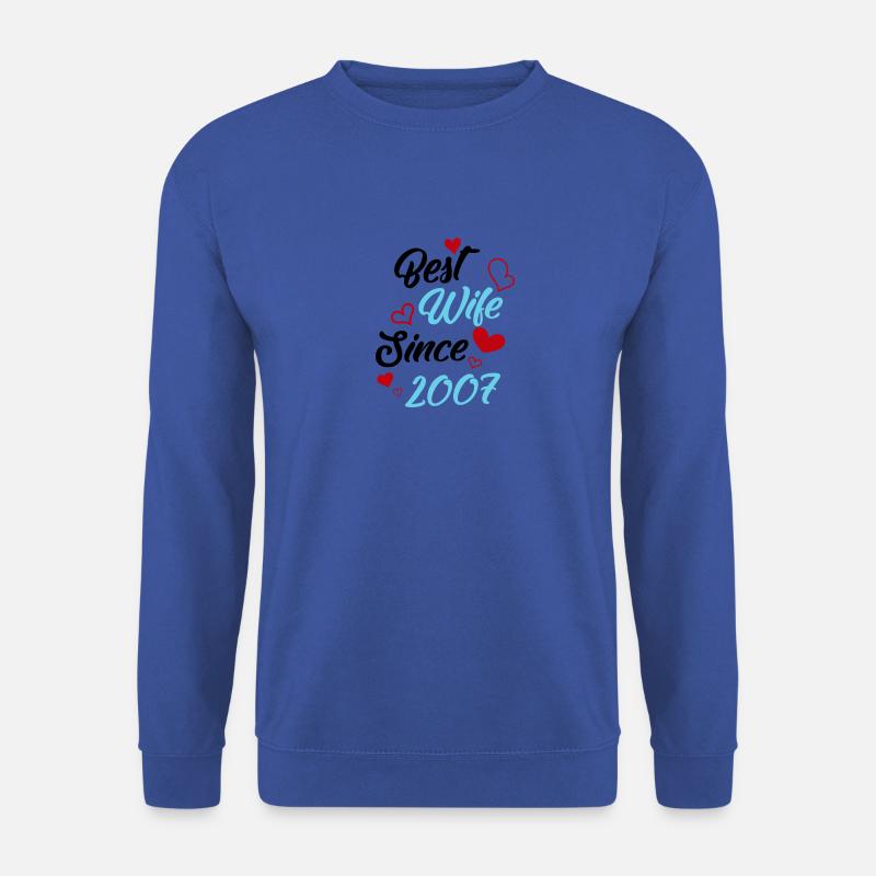Jubiläums-Trauzeugin seit 2007 Hochzeit - Unisex Pullover - Royalblau