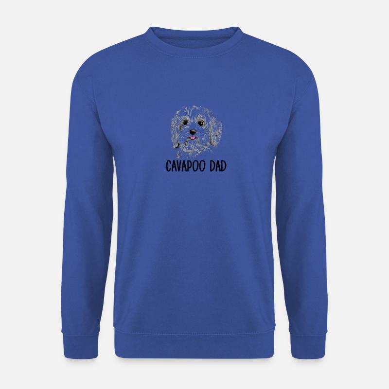 Cavapoo Papa, Cavapoo - Sweat-shirt Unisexe - bleu royal