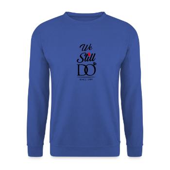 Wir machen immer noch seit 1909 Hochzeitstag - Unisex Pullover - Royalblau - Vorne - Alina (178cm) & Michal (187cm)