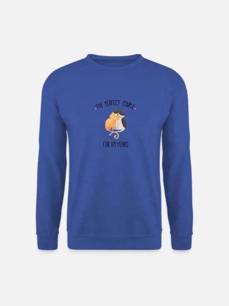 Das perfekte Paar für 69 Jahre Hochzeit - Unisex Pullover - Royalblau